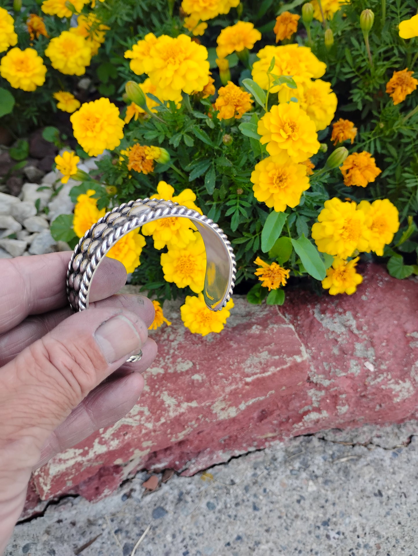 Silver dot bracelet