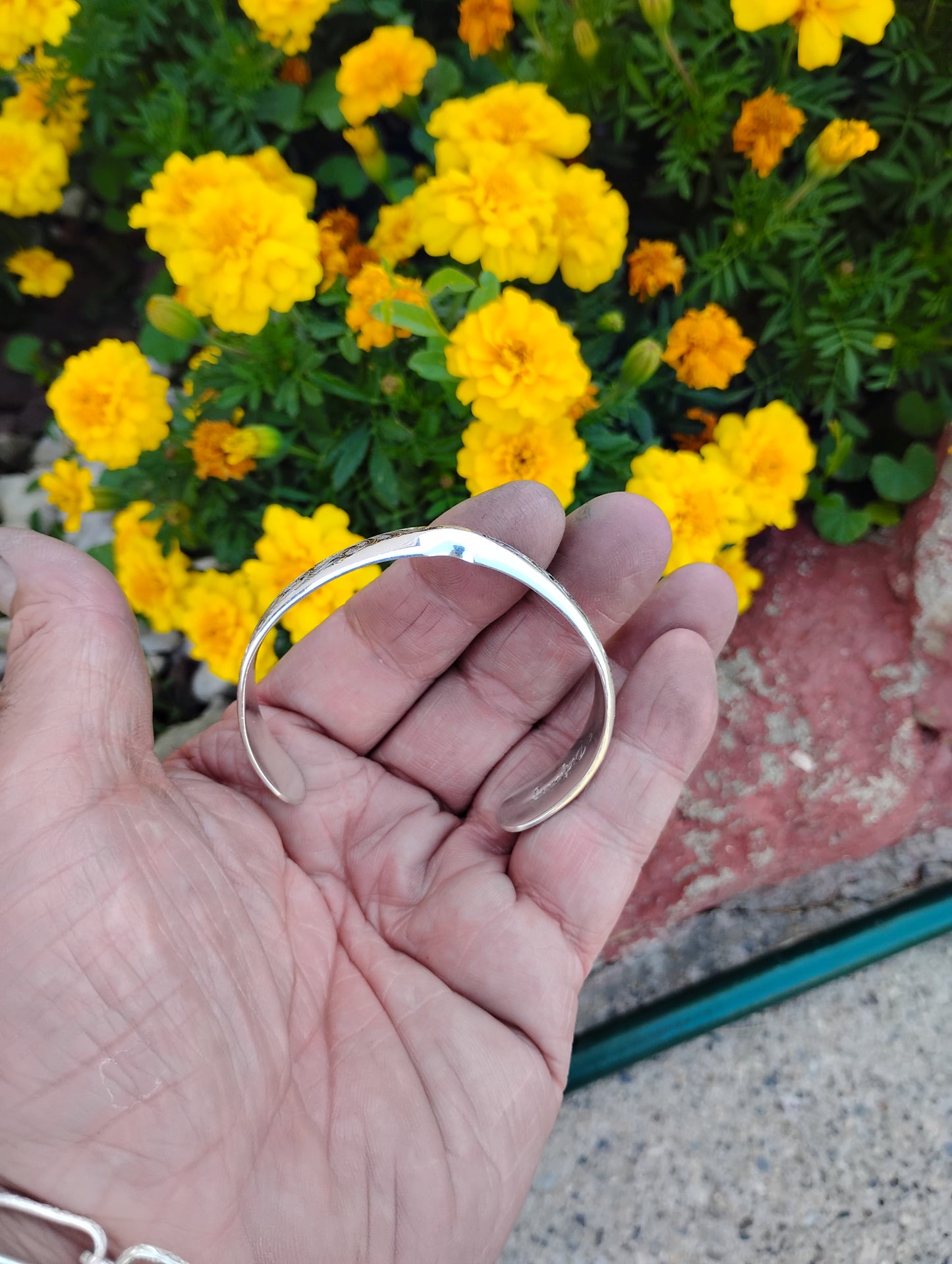 Sterling Silver Triangular Shaped Bracelet