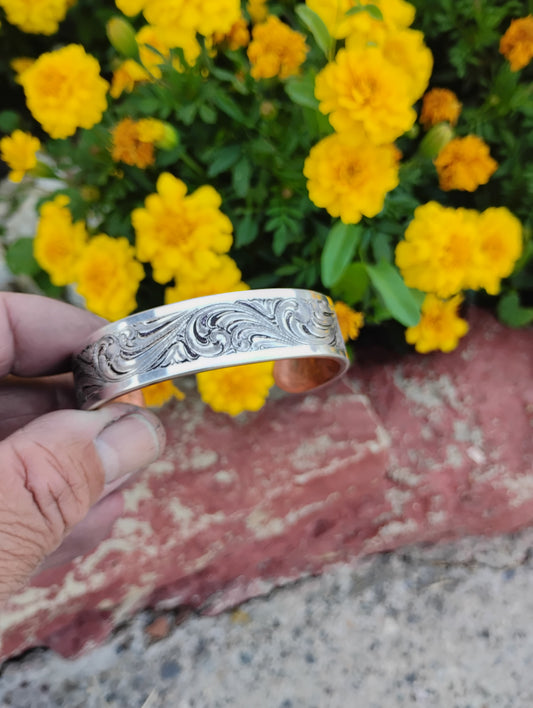 Sterling and copper bracelet