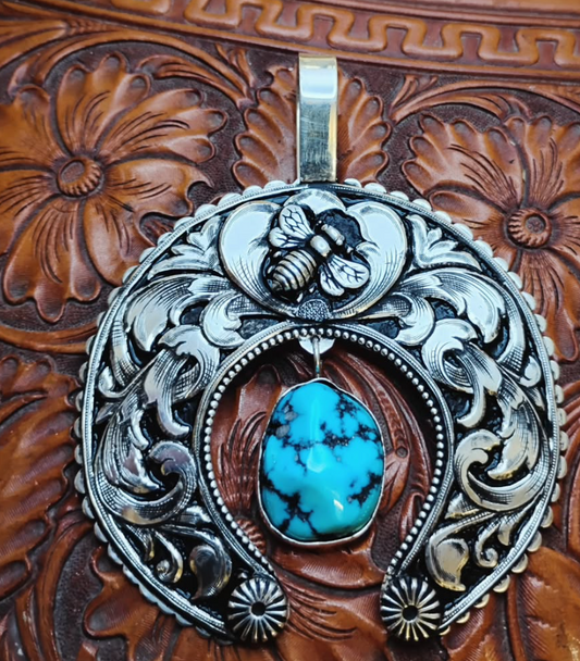 Honeybee and Turquoise Pendant