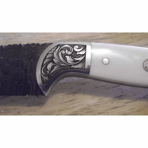 Handle 2 Engraved Knife