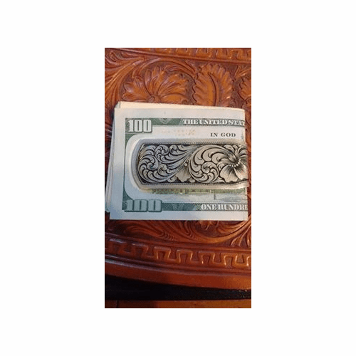 Hand Engraved Money Clip